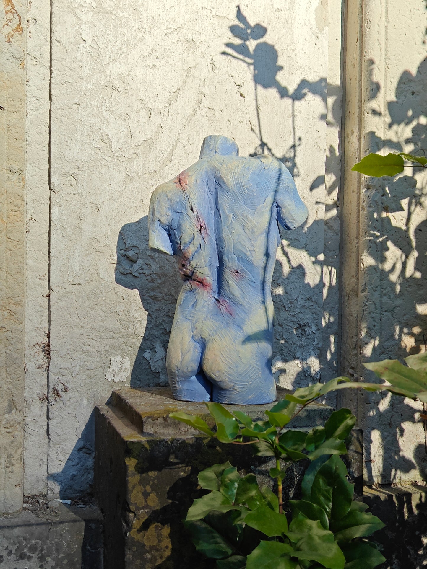 Heart of Cracks Polychrome Ceramic Torso